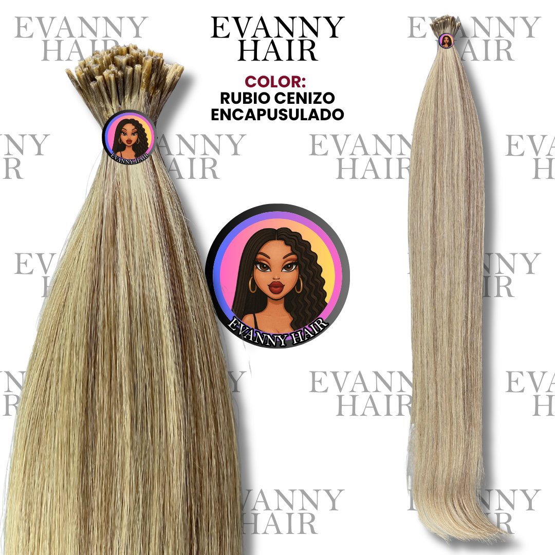 Extensiones encapsuladas tono Rubio Cenizo