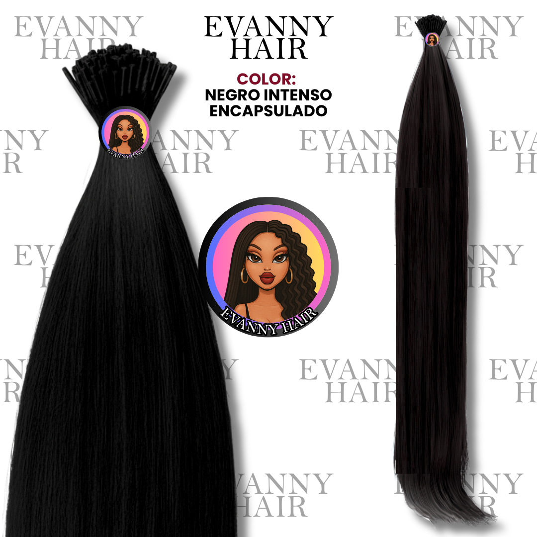 Extensiones encapsuladas tono Negro Intenso