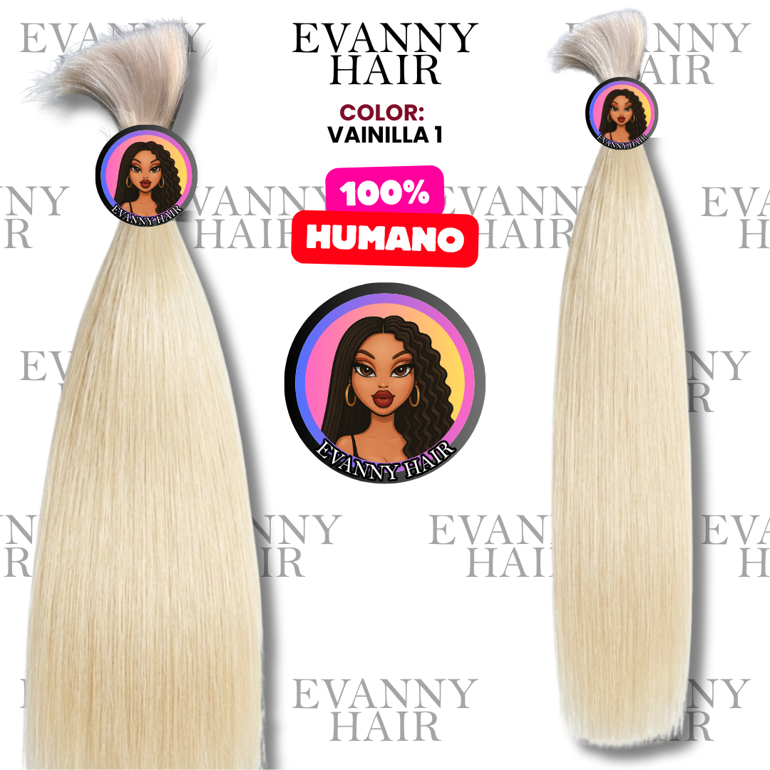 Cabello 100% humano tono Vainilla 1