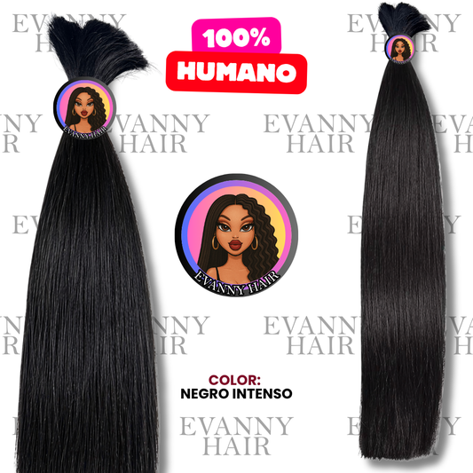 Cabello 100% humano tono Negro Intenso