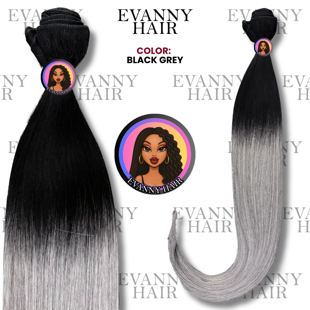 Extensiones Clon Humano tono Black Grey