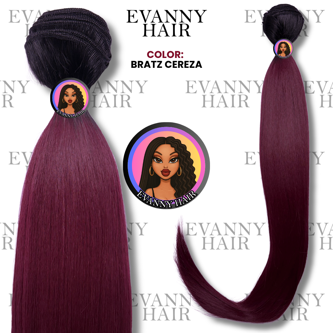 Extensiones Clon Humano tono Bratz Cereza